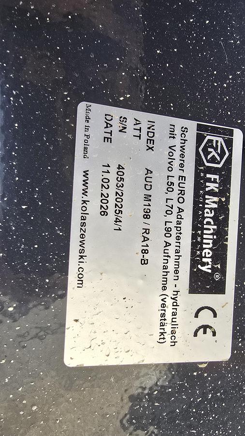 FK Machinery Hydraulischer Adapter Volvo auf Euro