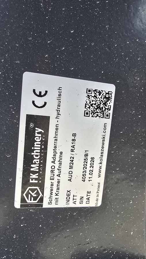 FK Machinery Hydraulischer Adapter Kramer Groß auf Euro