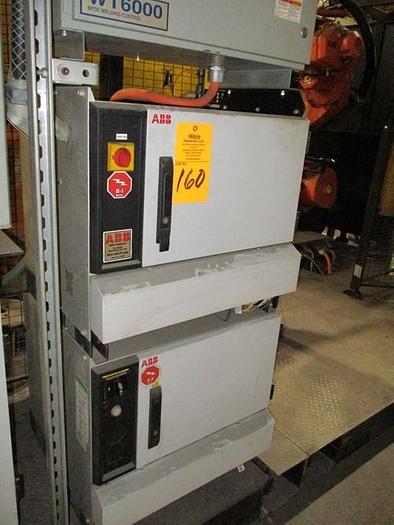 Used ABB IRBP C-1000 SPOT WELDING CELL WITH TWO ABB IRB 6640 180/2.55 ROBOTS & IRC 5 CONTROLLERS & ARO SERVO SPOT WELD GUNS