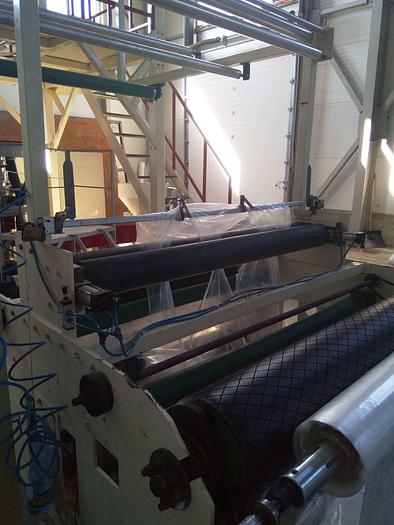 Used HONGQI (China) SJ-55×3/FM1500 – Three-layer co-extrusion film Blowing Machine (year 2015)