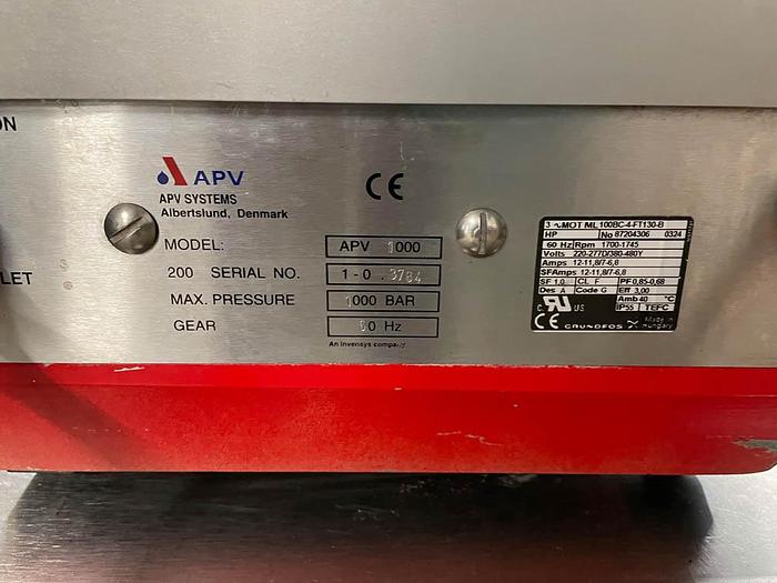 Used APV SYSTEMS 1000 Series 2-Stage Lab Series Homogenizer