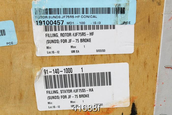 Unused Sunds Rotor And Stator For JF-75 Conical Refiner #41688