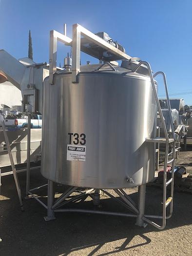 Used Feldmeier 1,000 Gallon Jacketed Concentrate Chopper Tank