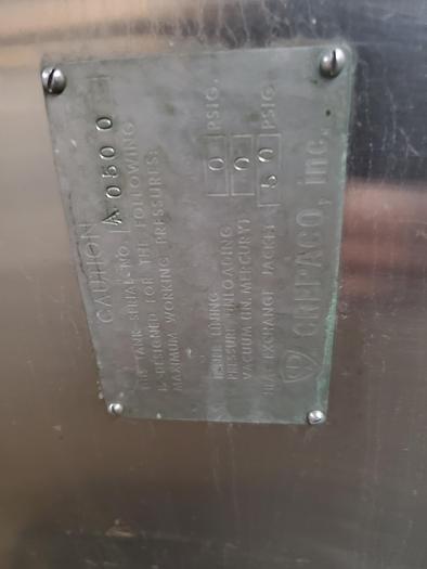 Used 500 gallon jacketed mixing tank