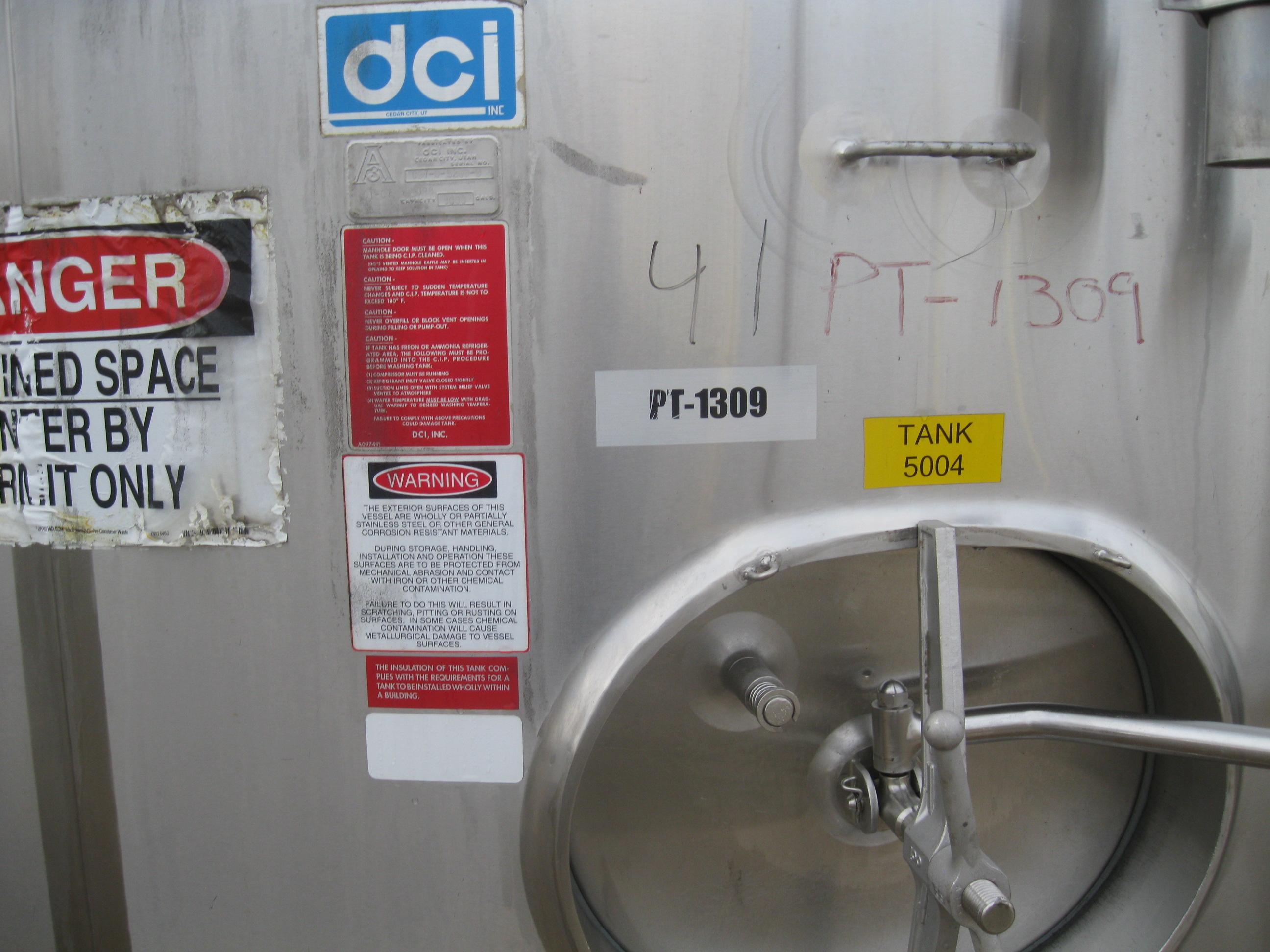 Usado 3000 GALLON PROCESSOR TANK. DCI MODEL DR8 SERIAL C97-D5209-B