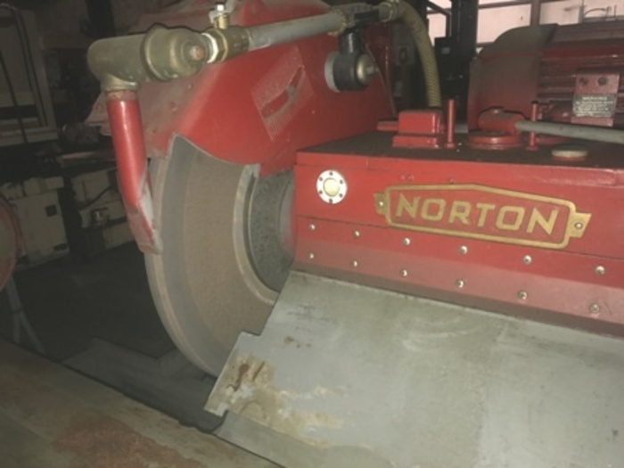 Used 10" x 48" NORTON CTU Cylindrical Grinder, MC Intellegent Drive, 15HP, 1991