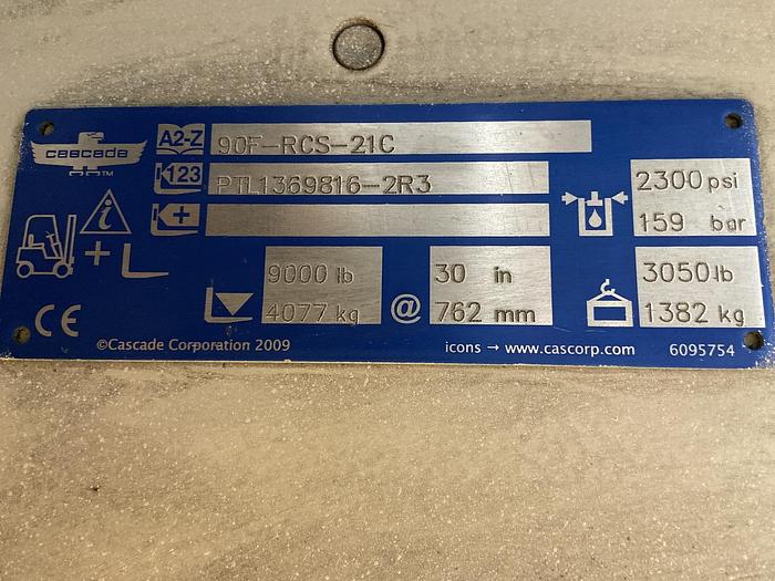 Used 60" CASCADE ROLL CLAMP MODEL 90F-RCS-21C