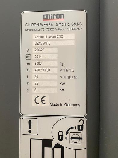 Usato 2014 CHIRON DZ15 W HS