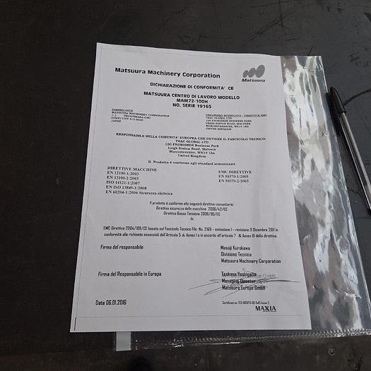 Usato 2016 MATSUURA MAM 72-100H