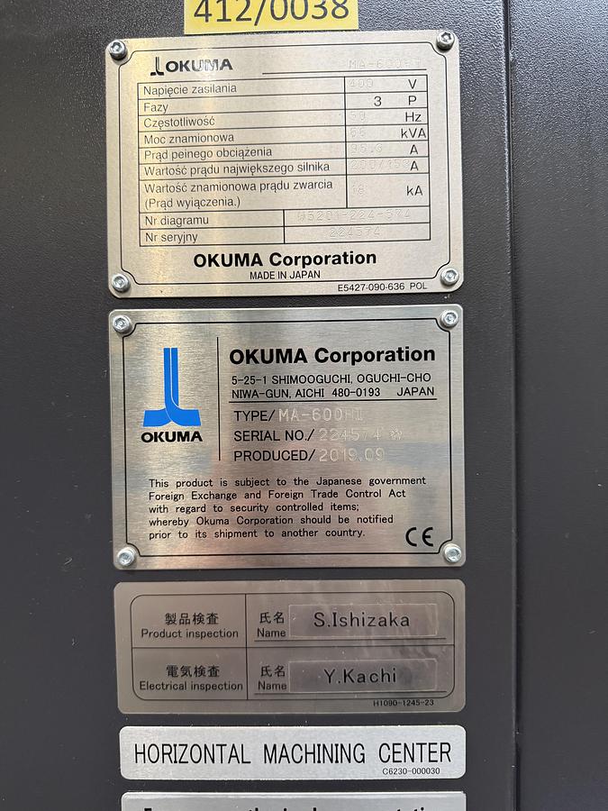 Usato 2019 OKUMA MA600HII