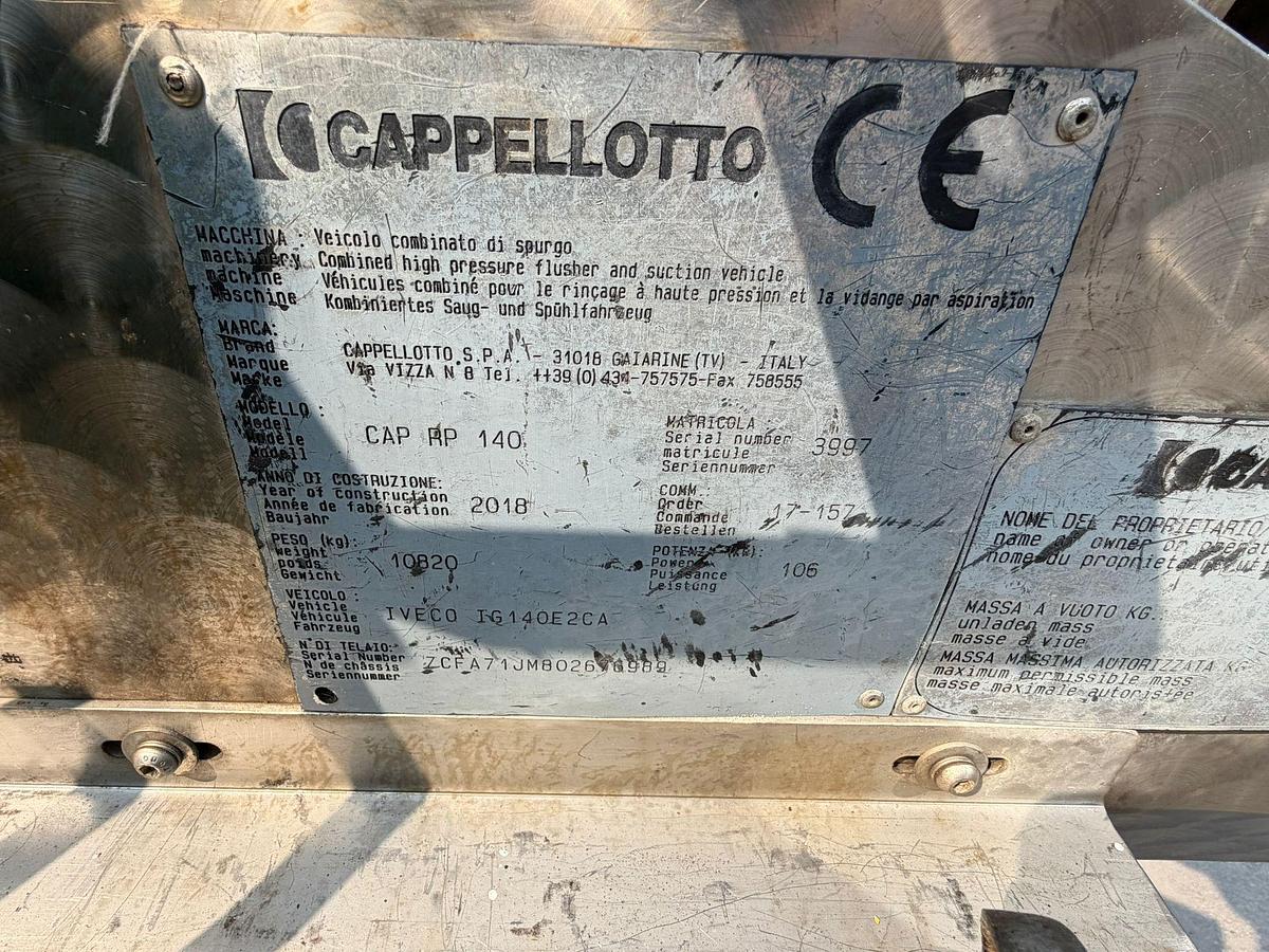 Usato 2018 IVECO CAPPELLOTTO EUROCARGO 140 E 28 SPURGO ADR