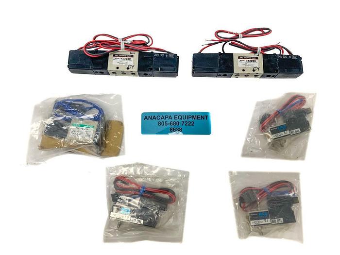 Kuroda VZ3220, SMC RCS 241 & CKD 3PA110-C2P Solenoid Valves New Lot of 6 (8638)W