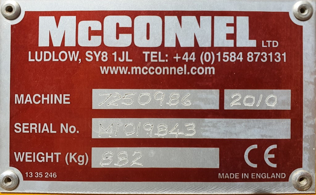 Used McConnel PA93E Super Slew Hedge Cutter