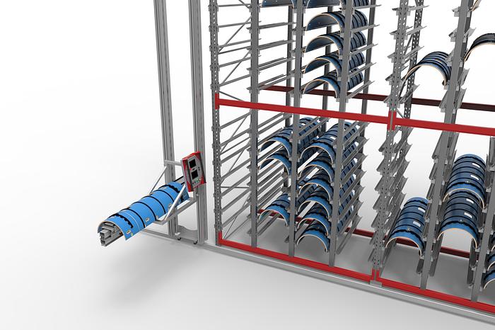 Sistema di stoccaggio per fustelle Lettero-Karon