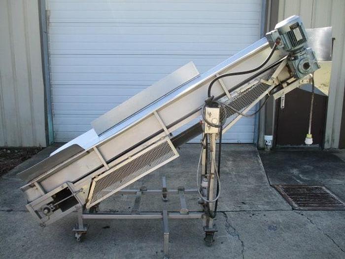 Used KSI Industries Cleated Incline Conveyor; 18"Wx8'L; Md#A2-273
