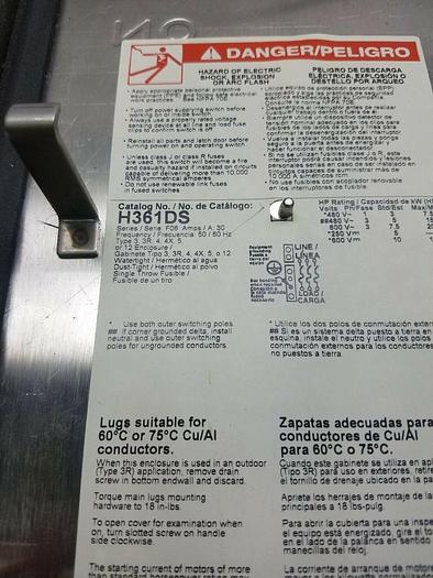 Used SQUARE D H361DS LPJ-30SP