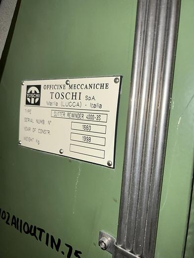 Used TOSCHI - TOSOTEC 4000-3S 134" (3400MM) TWO DRUM SLITTER REWINDER