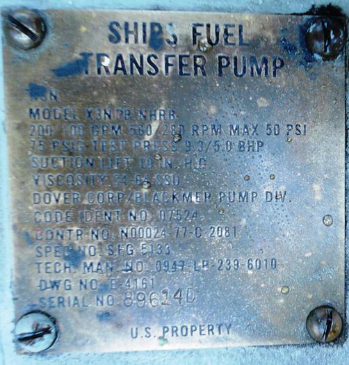 Used Pump, Positive, Blackmer, Bronze, 3 HP, 3" #S740842