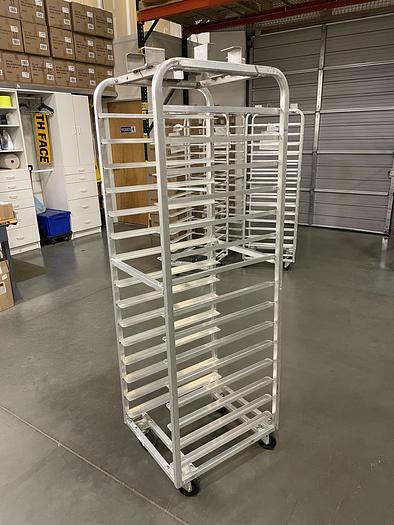 Used Over Stocked Oven Racks - "C" Lift - End Load - 15 Space - Aluminum