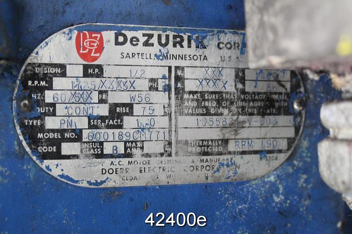 Used Dezurik 600189CM771 Rotary Consistency Transmitter #42400