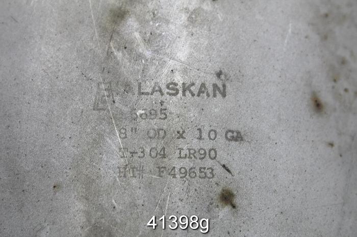 Used Alaskan 304L Stainless Steel 45 Degree Elbow Tubing #41398