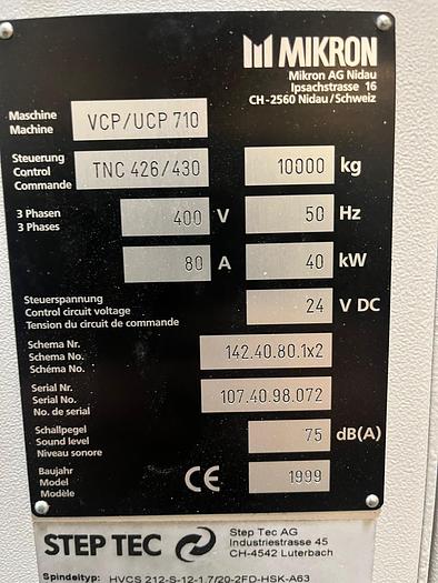 Använd 1999 Mikron VCP / UCP 710