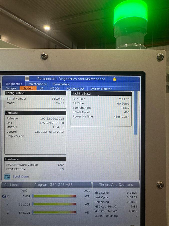 Used 2022 Haas VF-4SS
