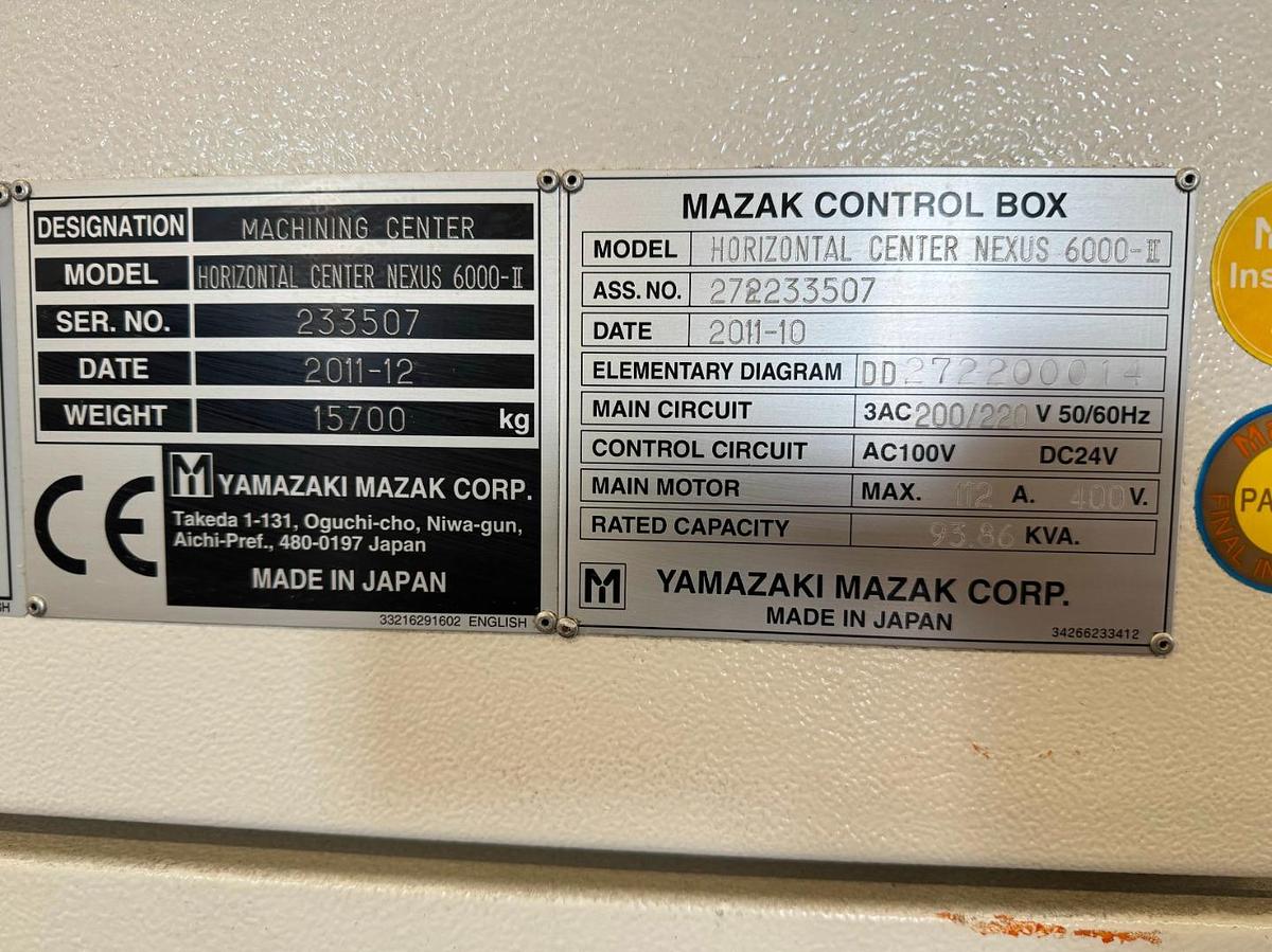 Used 2011 Mazak HCN 6000