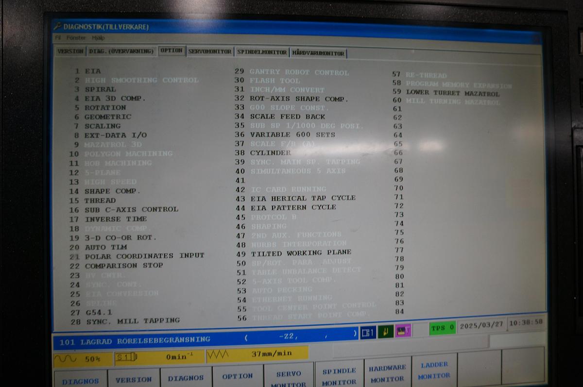 Used 2007 Mazak MAZAK INTEGREX 300-IV ST