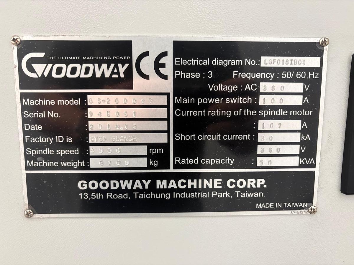 Used 2010 Goodway GS 2600 YS