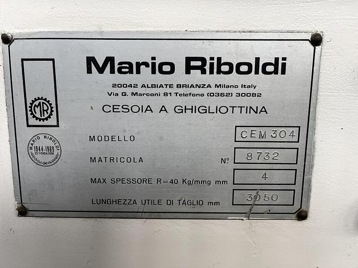 Buone Mechanical Shearing Machine RIBOLDI CEM 304