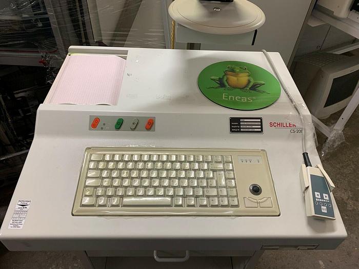 Used Schiller Cardiovit ECG , CS 200 with ERG 900EL and accessories , with accessories