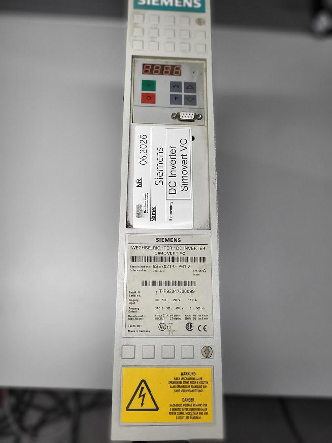 Gebraucht Siemens Inverter Simovert VC