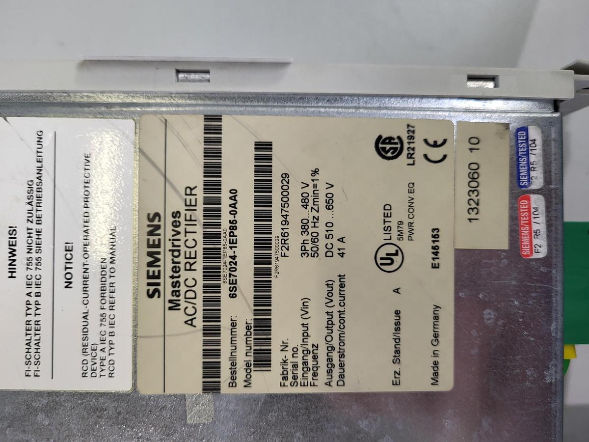 Gebraucht Siemens Masterdrive AC/DC Rectifier