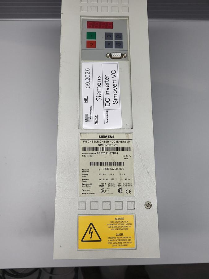 Gebraucht Siemens Inverter Simovert VC 6SE7021