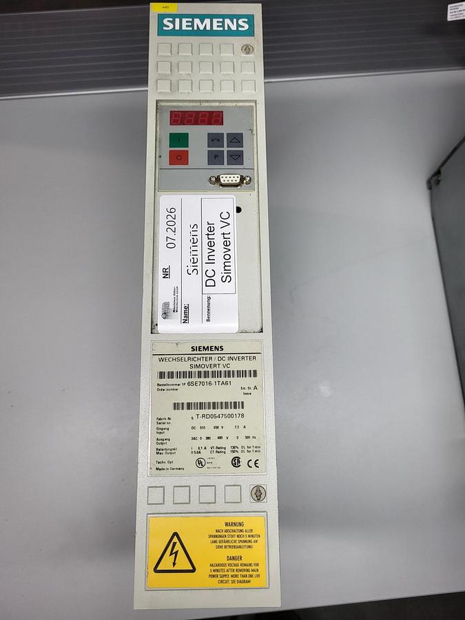 Gebraucht Siemens Inverter Simovert VC