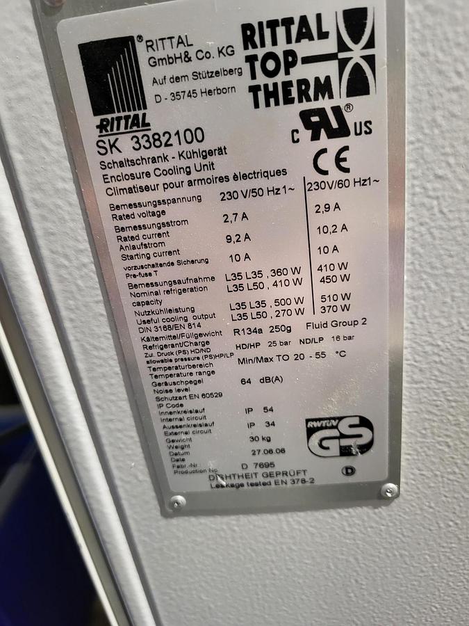 Gebraucht Rittal Schaltschrankklimagerät SK3382100