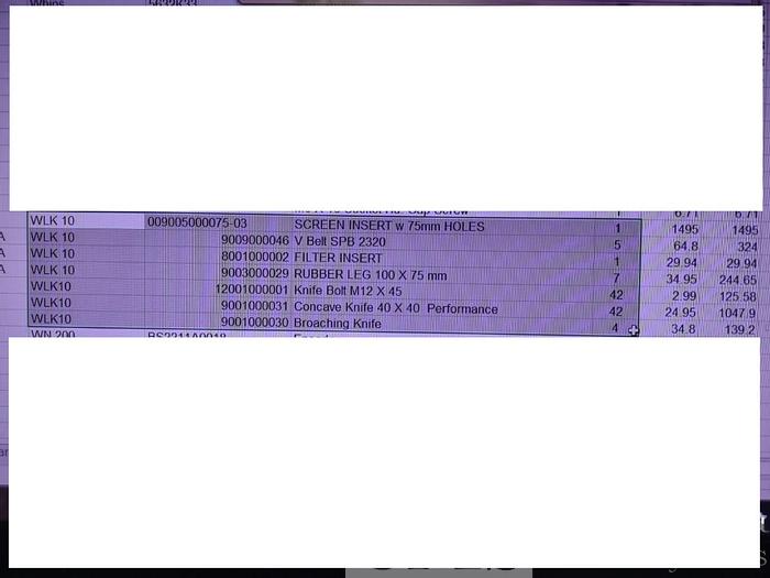 Used 2009 Weima WLK10 Grinder