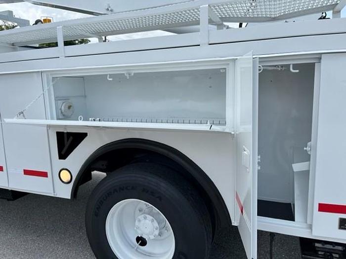 Used Altec AA755L 60ft Bucket Boom on 2007 Freightliner M2-106 Reg Cab Utility Truck - C28781