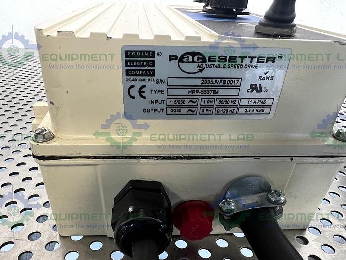 Used Bodine Electric HPP-5337E4 Variable Frequency Drive w/ Bodine 3/8HP Motor