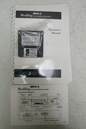 Used Oxford Medilog MPA-S Solid-State MultiParameter Recoder w/ Power Supply & Extras