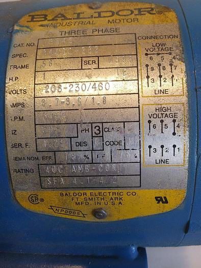 Used Baldor M3545 Motor