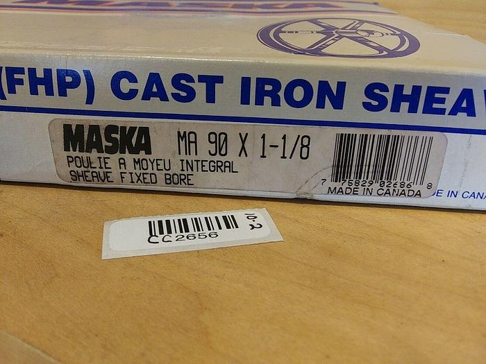 Maska MA 90x1 1/8 FHP Cast Iron Sheave Fixed Bore