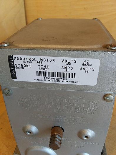 Used Honeywell M744S 1005 Modutrol Motor 90 Degree Stroke 30 Sec 120 Volt .21 Amp