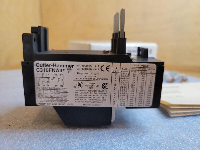 Eaton Cutler Hammer C316 FNA3E Thermal Overload Relay