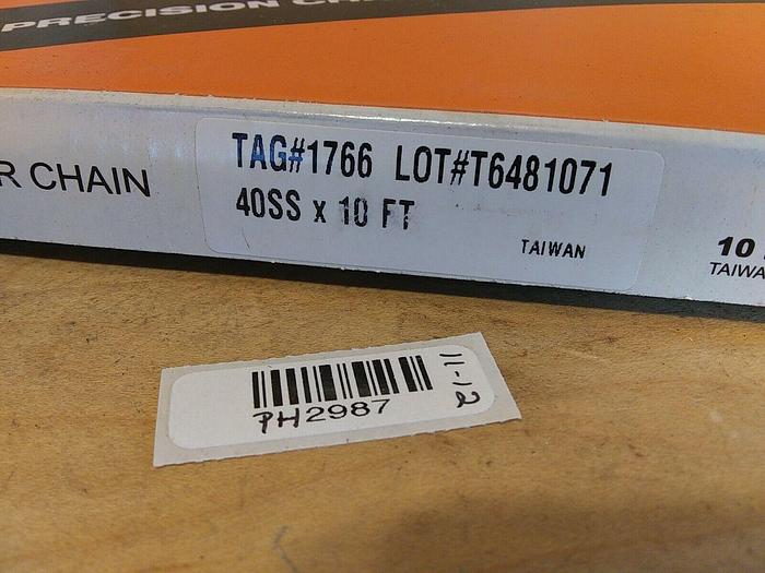 PEER 40SS x 10ft Roller Chain stainless steel