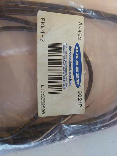 Used Banner QS12VP6LVQ Sensor with PKW4-2 Cable