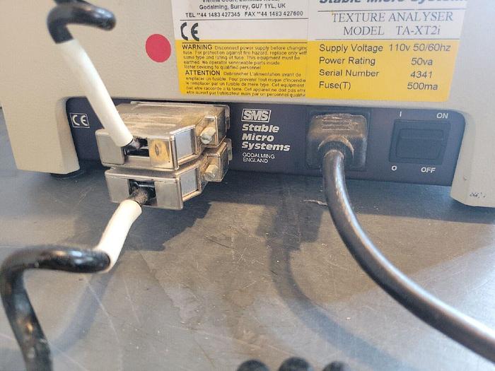 Used Texture Technologies, TA-XT2i Analyser w/ Keyboard & 2 Adaptors