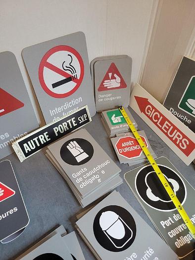 Used French Language Safety Facility Signage
