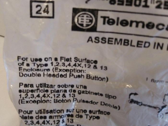 Telemecanique ZB2BP4 Double Headed Red Push Button. Lot of 2